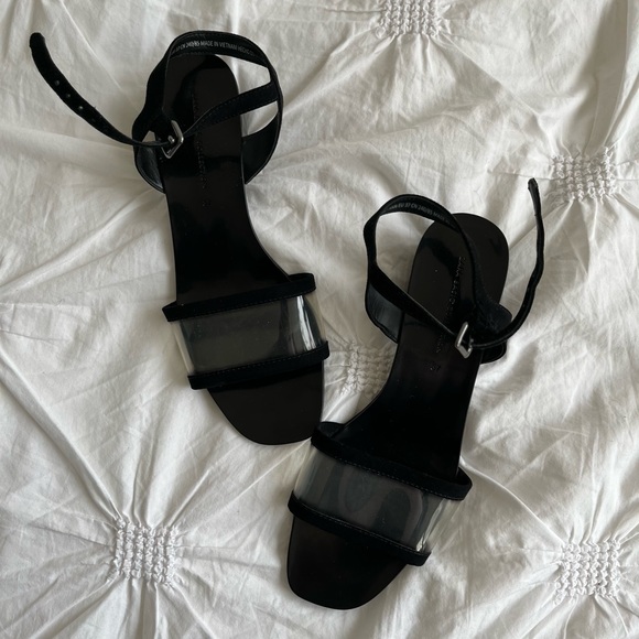 Zara Black Heeled Sandals - Picture 1 of 4